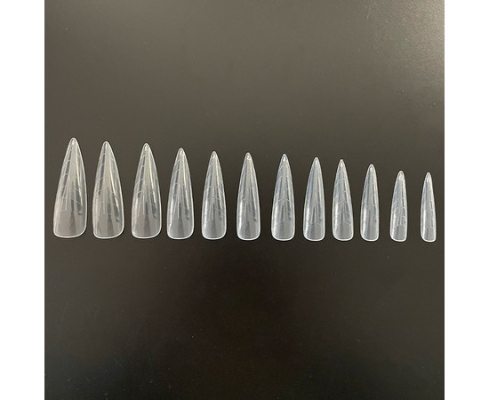 Зображення 3 Верхні форми для нарощування нігтів Saga Professional Almond, 240 шт