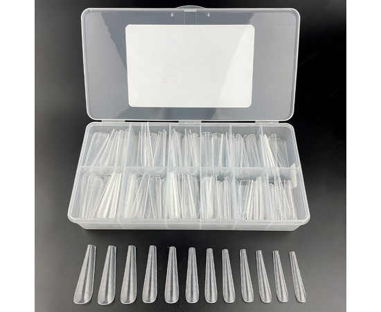 Зображення 2 Верхні форми для нарощування нігтів Saga Professional Ballerina, 240 шт