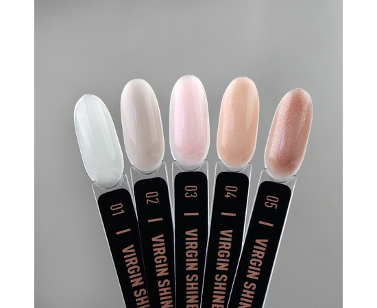 Изображение 2 База камуфлирующая каучуковая для гель-лака NUB Virgin Shine Base Coat №03 Pink светло-розовый с шиммером, 8 мл, Объем (мл, г): 8, Цвет: 03