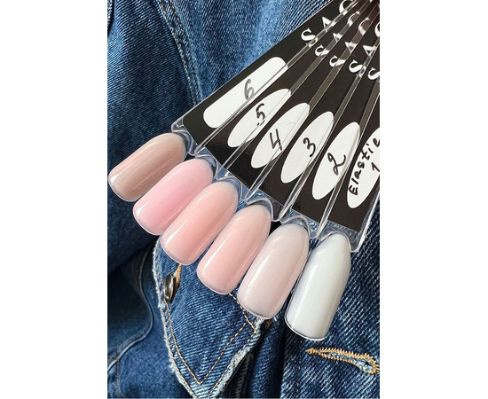 Зображення 4 Камуфлююча база для нігтів Saga Professional Elastic Base №06 пудровий, 30 мл, Об'єм (мл, г): 30, Колір: 06