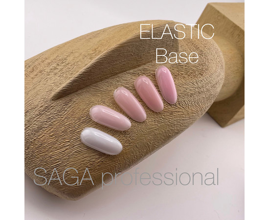 Зображення 3 Камуфлююча база для нігтів Saga Professional Elastic Base №02 молочно-рожевий, 30 мл, Об'єм (мл, г): 30, Колір: 02