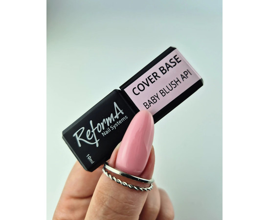 Зображення 4 Камуфлююча база для нігтів ReformA Cover Base Baby Blush API, 10 мл, Об'єм (мл, г): 10, Колір: Baby Blush