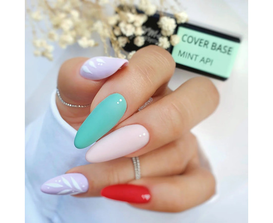 Зображення 3 Камуфлююча база для нігтів ReformA Cover Base Mint API, 10 мл, Об'єм (мл, г): 10, Колір: Mint