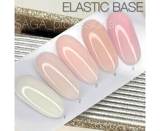 Зображення 4 Камуфлююча база для нігтів Saga Professional Elastic Base №02 молочно-рожевий, 30 мл, Об'єм (мл, г): 30, Колір: 02