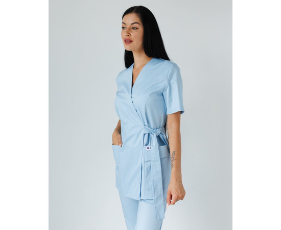 Зображення 3 Медичний костюм жіночий Кіото блакитний р. 52, "БІЛИЙ ХАЛАТ" 519-462-679, Розмір: 52, Цвет: лазурный