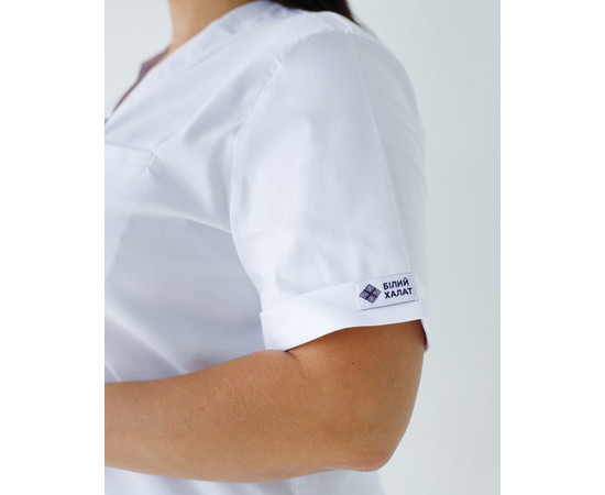 Зображення 5 Медичний костюм жіночий Марсель білий +SIZE р. 58, "БІЛИЙ ХАЛАТ" 499-324-708, Розмір: 58, Цвет: білий