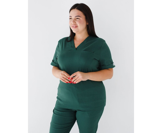 Зображення 3 Медичний костюм жіночий Марсель зелений р. 56, "БІЛИЙ ХАЛАТ" 499-350-708, Розмір: 56, Цвет: зелений