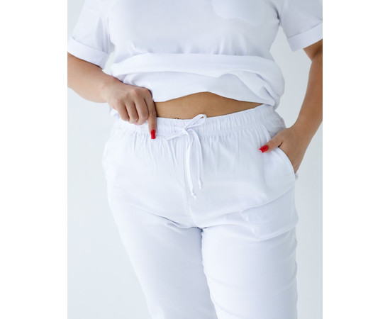 Зображення 6 Медичний костюм жіночий Марсель білий +SIZE р. 58, "БІЛИЙ ХАЛАТ" 499-324-708, Розмір: 58, Цвет: білий