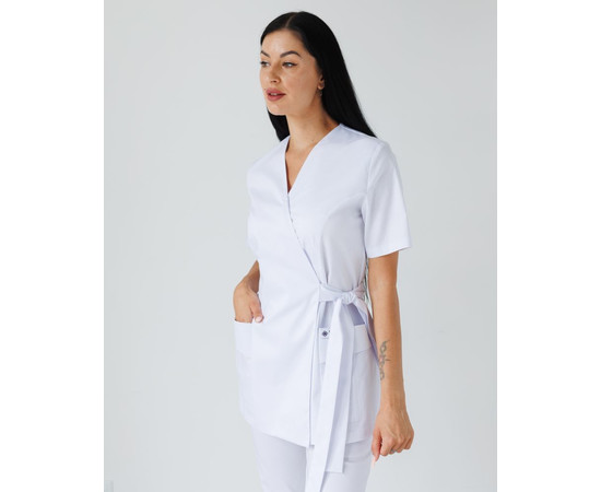 Зображення 3 Медичний костюм жіночий Кіото білий р. 48, "БІЛИЙ ХАЛАТ" 519-324-679, Розмір: 48, Цвет: білий
