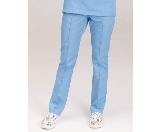 Зображення 2 Штани медичні жіночі світло-блакитні р. 46, "БІЛИЙ ХАЛАТ" 163-436-726, Розмір: 46, Цвет: світло блакитний