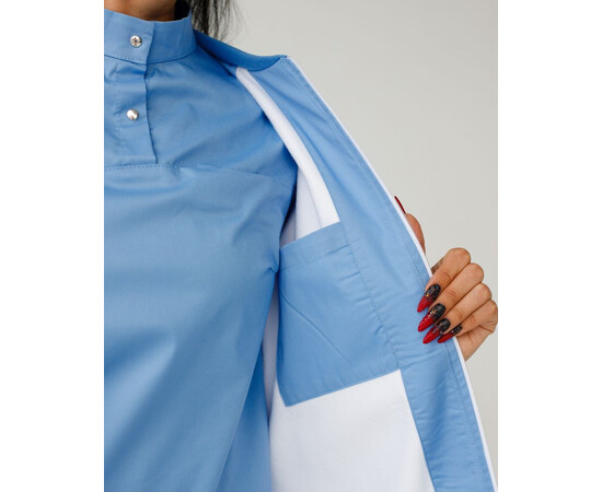 Изображение 9 Медицинская куртка женская Атланта голубая р. 54, "БЕЛЫЙ ХАЛАТ" 522-333-842, Размер: 54, Цвет: голубой