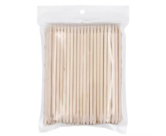 Зображення 3 Двосторонні апельсинові палички 17,5 см. 100 шт/уп. для манікюру та педикюру