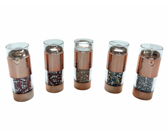 Зображення 6 Подвійний штамп для стемпінгу зі стразами + 2 скрапери (прозора та молочна подушечки) Помаранчевий зі сріблом