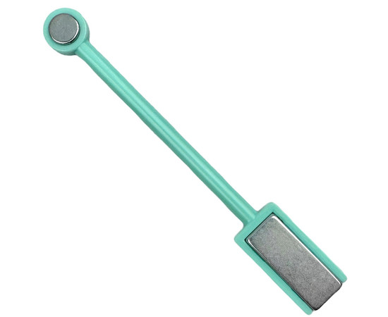 Зображення 2 Магніт подвійне "котяче око" прямокутне для гель-лаку (магніт прямокутне знімається) Бірюзовий