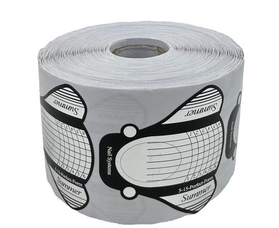 Зображення 2 Паперові форми "Срібна муха" (500 шт. в рулоні) для нарощування нігтів (6,2 х 7,2 см)