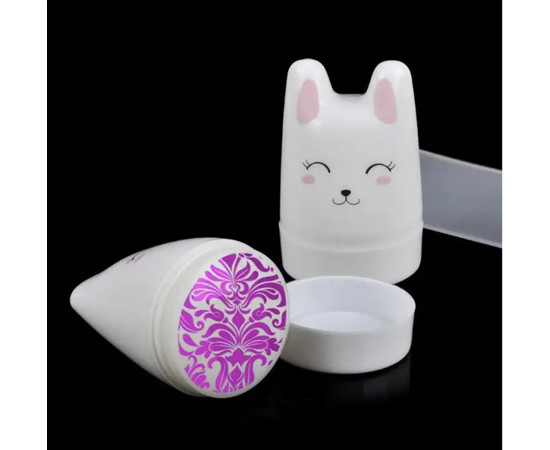 Зображення 3 Силіконовий штамп для стемпінгу "Зайчик" для дизайну нігтів. Зі скрапером і кришечкою.