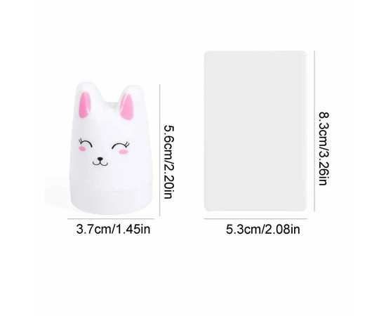 Зображення 7 Силіконовий штамп для стемпінгу "Зайчик" для дизайну нігтів. Зі скрапером і кришечкою.