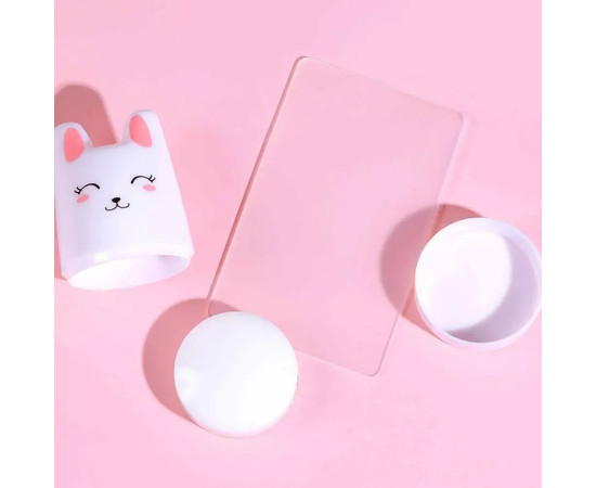 Зображення 9 Силіконовий штамп для стемпінгу "Зайчик" для дизайну нігтів. Зі скрапером і кришечкою.