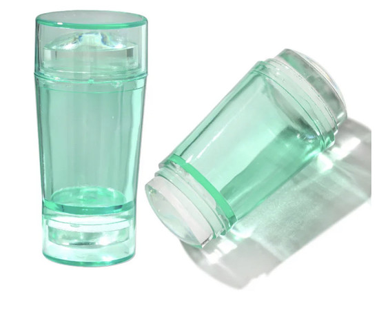 Зображення 2 Двосторонній штамп для стемпінгу нігтів з кришечкою + 2-ма скребками з малюнками Зелений