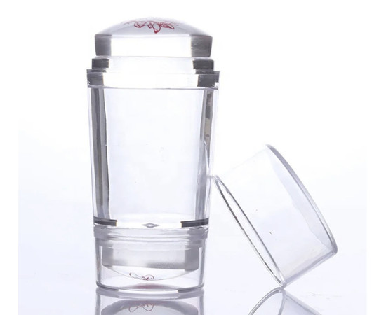 Зображення 5 Двосторонній штамп для стемпінгу нігтів з кришкою + 2-ма скребками з малюнками Прозорий