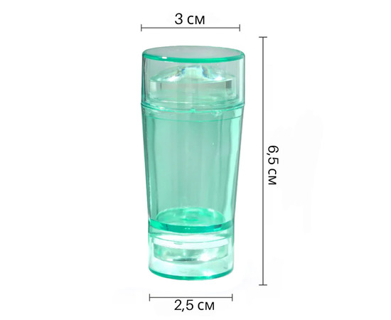 Зображення 4 Двосторонній штамп для стемпінгу нігтів з кришечкою + 2-ма скребками з малюнками Зелений