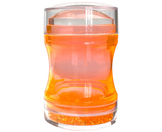 Зображення 3 Штамп для стемпінгу (для дизайну нігтів) зі стразами + 2 пластини з рандомним малюнком Помаранчевий