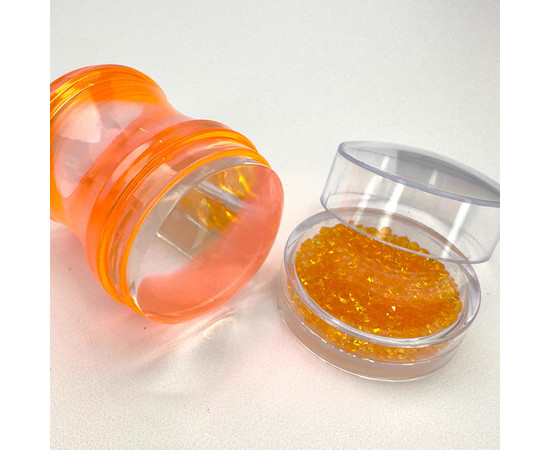 Зображення 4 Штамп для стемпінгу (для дизайну нігтів) зі стразами + 2 пластини з рандомним малюнком Помаранчевий