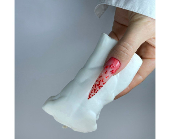 Зображення 3 Nails of the Day FUN! top 02 – прозорий топ без липкого шару з червоним арт-декором, 10 мл, Об'єм (мл, г): 10, Колір: 02