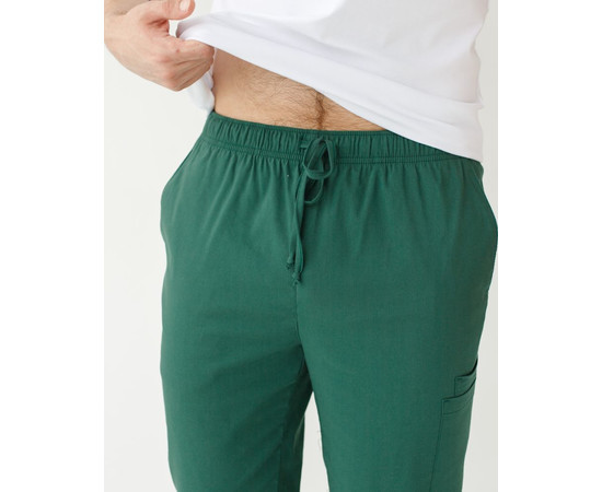 Изображение 6 Медицинские брюки мужские джоггеры стрейч зеленые р. 56, "БЕЛЫЙ ХАЛАТ" 504-350-730, Размер: 56, Цвет: зеленый