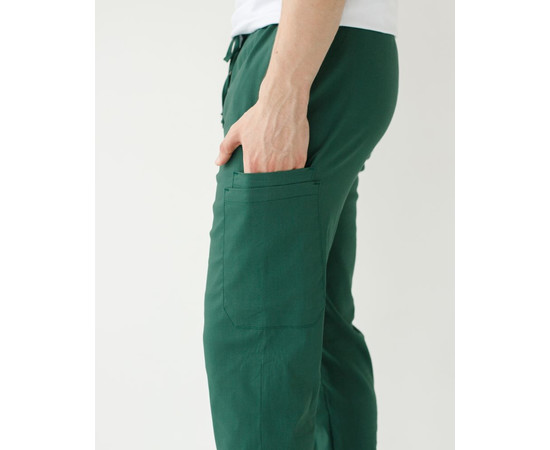 Зображення 4 Медичні штани чоловічі джоггери стрейч зелені р. 48, "БІЛИЙ ХАЛАТ" 504-350-730, Розмір: 48, Цвет: зелений