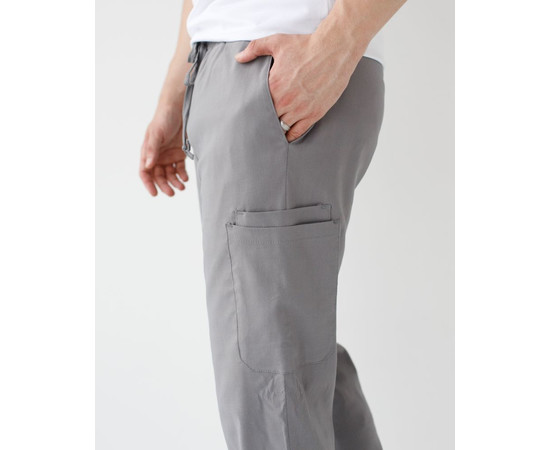 Изображение 5 Медицинские брюки мужские джоггеры стрейч серые р. 46, "БЕЛЫЙ ХАЛАТ" 504-328-730, Размер: 46, Цвет: серый