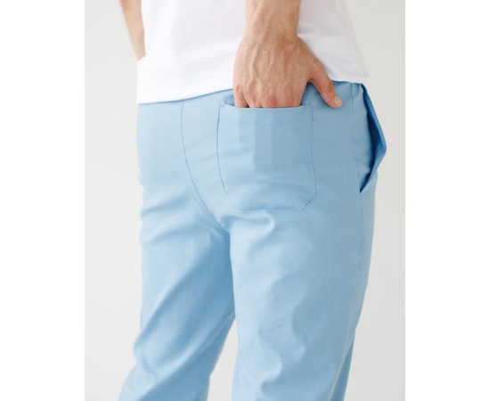 Зображення 6 Медичні штани чоловічі джоггери стрейч блакитні р. 48, "БІЛИЙ ХАЛАТ" 504-333-730, Розмір: 48, Цвет: блакитний
