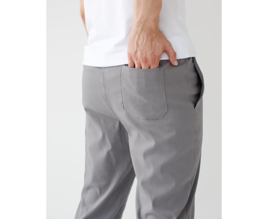 Изображение 4 Медицинские брюки мужские джоггеры стрейч серые р. 50, "БЕЛЫЙ ХАЛАТ" 504-328-730, Размер: 50, Цвет: серый