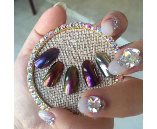 Изображение 2 Зеркальная пудра для ногтей CANNI Mirror Powder №05 серербяная, 2 г, Цвет: 05