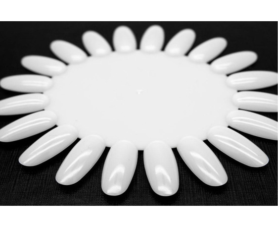 Изображение 2 Набор (10 шт./уп.) круглой палитры "Ромашка" на 20 типс - для лаков и дизайнов. Молочный