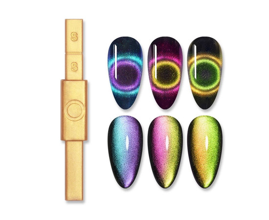 Зображення 2 Магніт для гель-лаку, прямокутний Золотий