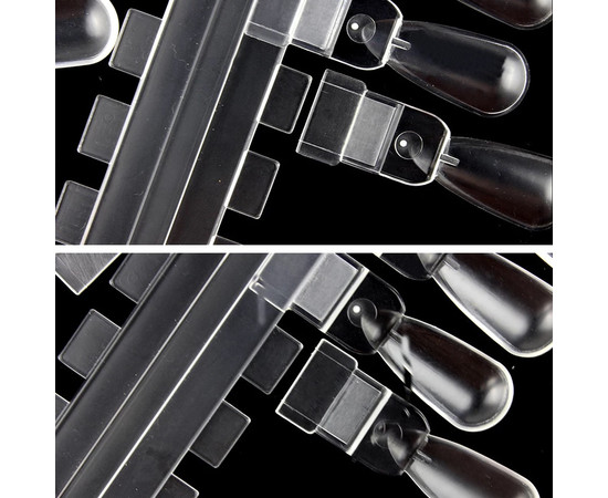 Зображення 2 Набір прямих палітр (2 шт./уп. х 36 типс) "Миндаль" зі знімними нігтиками - для демонстрації дизайнів.