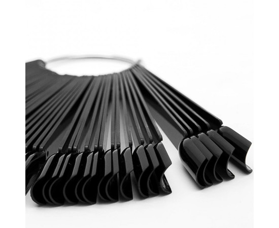 Зображення 4 Демонстраційна палітра - віяло на 50 типс, М'який квадрат 12,3 см. Чорний