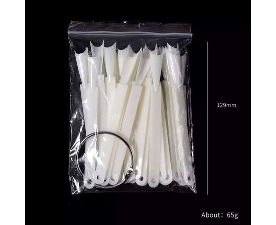 Зображення 3 Палітра-віяло демонстраційна на 40 типсів, "Французький Стилет", 12,5 см.