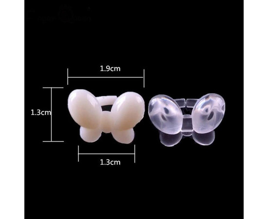 Изображение 3 Набор (50 шт./уп.) палитр "Бабочка" с кольцом на бутылёк - для демонстрации цвета покрытия. Прозрачный