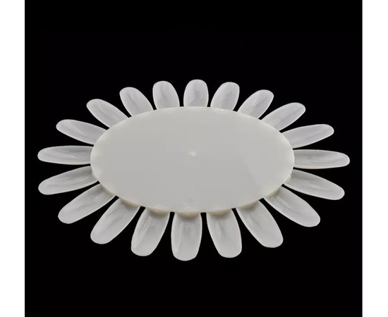 Изображение 3 Набор (10 шт./уп.) круглой палитры "Ромашка" на 20 типс - для лаков и дизайнов. Молочный