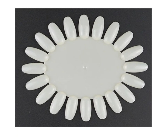 Изображение 5 Набор (10 шт./уп.) круглой палитры "Ромашка" на 20 типс - для лаков и дизайнов. Молочный