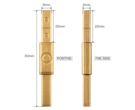 Зображення 3 Магніт для гель-лаку, прямокутний Золотий