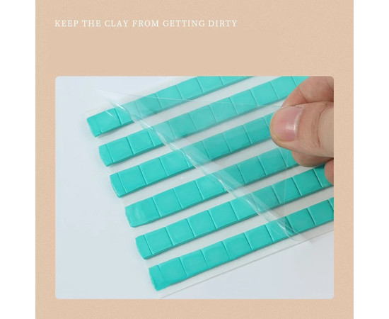 Изображение 2 Пластилин-клей для фиксации типс, накладных ногтей Зеленый