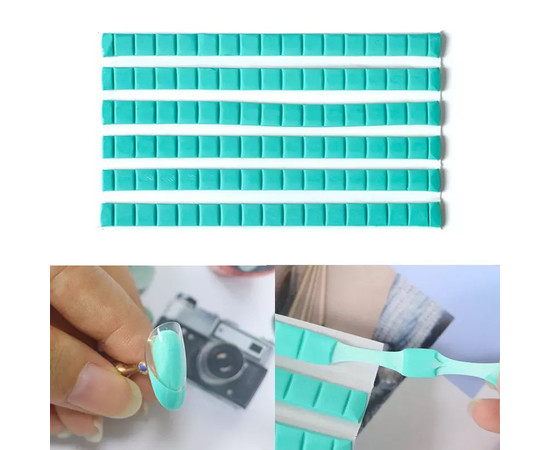 Изображение 6 Пластилин-клей для фиксации типс, накладных ногтей Зеленый