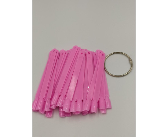 Изображение 2 Палитра-веер на кольце (50 типс, 12.3 см) "Мягкий квадрат" для демонстрации гель-лаков и дизайнов Розовый