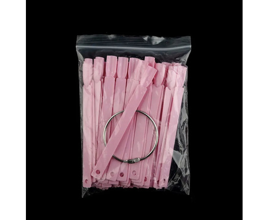 Изображение 6 Палитра-веер на кольце (50 типс, 12.3 см) "Мягкий квадрат" для демонстрации гель-лаков и дизайнов Розовый