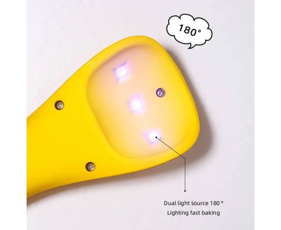Зображення 9 Міні UV/LED лампа LSQ3 на акумуляторі та з USB шнуром для сушіння гель лаку (гелевих типс, верхніх форм), 5 Вт.