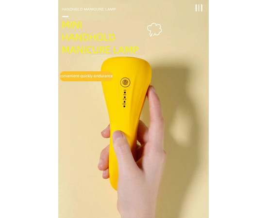 Зображення 6 Міні UV/LED лампа LSQ3 на акумуляторі та з USB шнуром для сушіння гель лаку (гелевих типс, верхніх форм), 5 Вт.