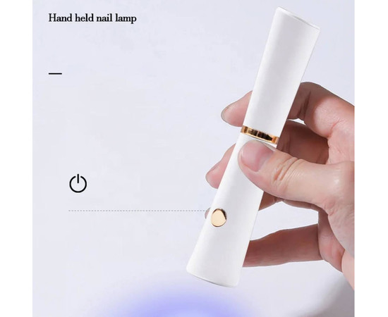 Зображення 8 Лампа-ліхтарик з акумулятором для сушіння нігтів (гелевих тіпс, верхніх форм, декору) - на USB, 3 Вт.